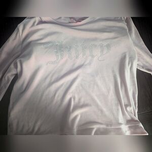 Juicy Couture Pale Pink Velour Pullover XL